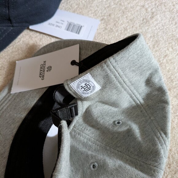 Reigning Champ 6-Panel Cotton Cap (x2) in Navy and Grey - Picture 3 of 8